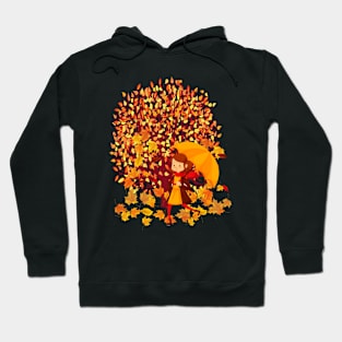 Rainy Leaves In Autumn Hoodie